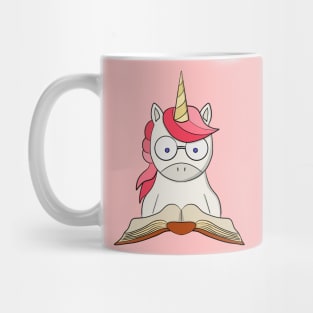 Unicorn reading a book Mug